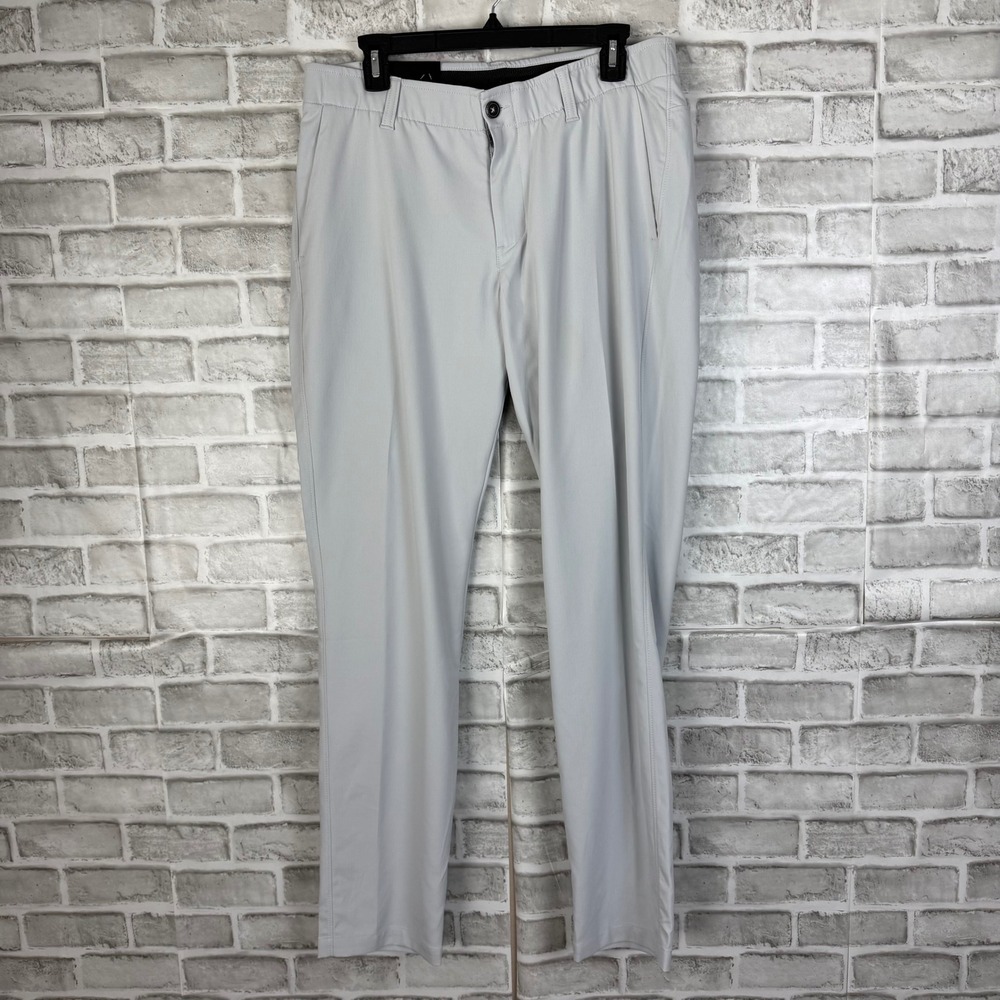Under Armour Showdown Tapered Golf Pants Mens 34x32 Light Gray Performance NEW